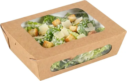 Vista 18 de Restaurantware Mini recipiente bio para llevar de papel rectangular de 12 onzas, 200