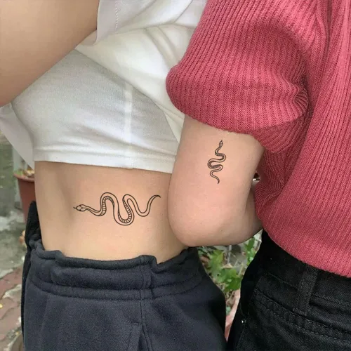 Vista 6 de 8 hojas de calcomanías falsas impermeables temporales para tatuajes temporales, más de 100 diseños bonitos para manos, fresa, serpiente, luna, hoja