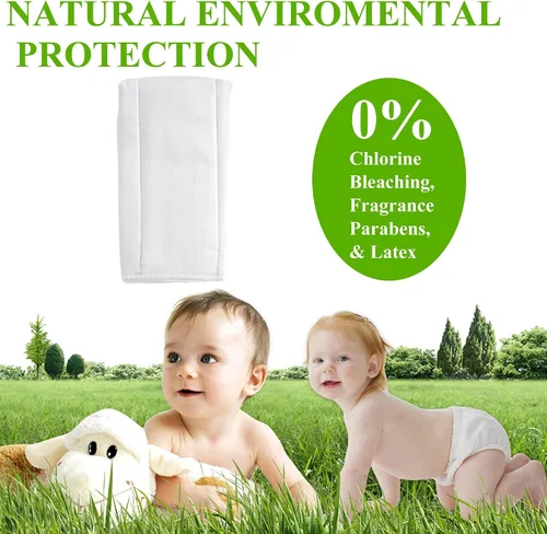Vista 2 de Fasoar - Pañales de tela de 6 capas, pañal de algodón grueso lavable absorbente para bebés y niños pequeños, multiusos, 61012