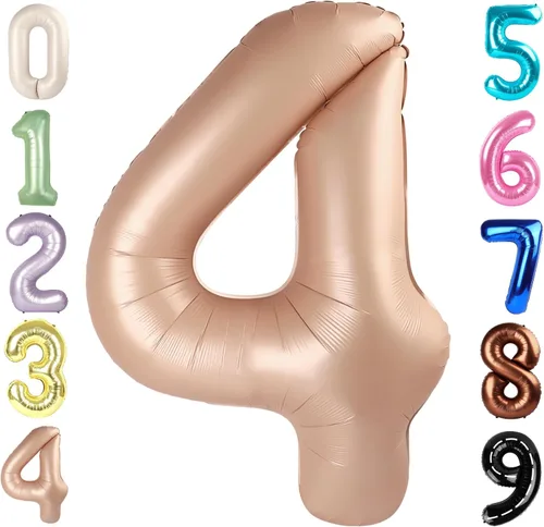 Vista 238 de Globos con números de 40 pulgadas, color negro, para decoraciones de cumpleaños de 10 a 100 años Jumbo 40In & Vibrant Color, With Hanging Holes