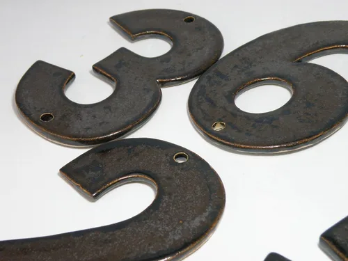 Vista 8 de Stoneware House Numbers, House Tiles, Ceramic house Address Numbers