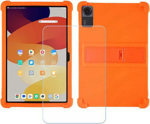 Vista 8 de Funda de TPU para tablet Onn 12.1 Pro 2024 + vidrio templado HD, carcasa de silicona protectora trasera – 9 dureza anti-arañazos protector
