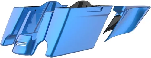 Vista 41 de Cubiertas laterales de alforjas estiradas para motocicleta, extensión extendida para Harley Touring 2014+ - Whisky ámbar Amber Whiskey