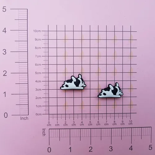 Vista 2 de HAVIPRO Dijes para zapatos de perro Dijes para zapatos de perro Bulldog francés para hombres, mujeres, niños y niñas Dijes de decoración de zapatos
