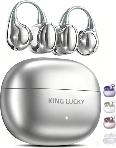 Vista 14 de King Lucky Auriculares de clip Gen 3, auriculares inalámbricos Bluetooth 6.0 de oreja abierta con micrófono, ajuste seguro para orejas pequeñas