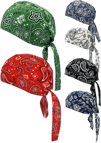 Vista 4 de Gorro de algodón Do Rags Skull Beanie Doo Rag Chef Bandana Sombrero soldador Soldadura Sudor Skull Caps Rags Rags Casco Liner para hombres y mujeres