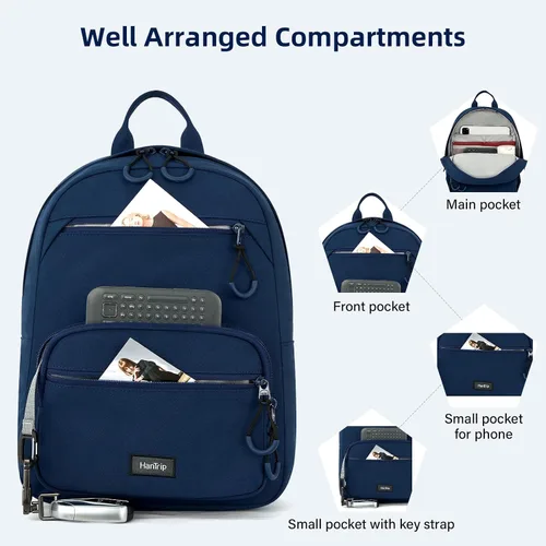 Vista 3 de Mochilas informales, Azul marino, Mochilas Daypack