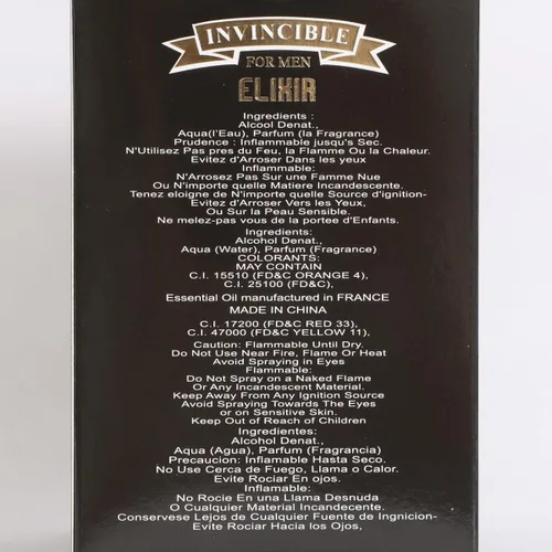 Vista 6 de Invincible Elixir Perfume Hombre Eau de Parfum – Colonia aromática de vainilla picante para hombre 3.4 fl oz/3.4 fl oz