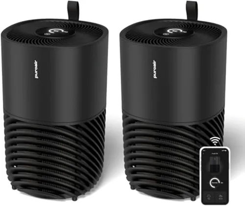 Vista 10 de PuroAir 130 purificadores de aire HEPA para mascotas domésticas – Cubre hasta 600 pies cuadrados – Filtra hasta el 99.9% de los contaminantes, humo