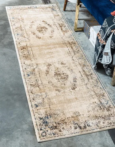 Vista 17 de Unique Loom Chateau Collection - Alfombra de área, 5 x 8 pies, color beige