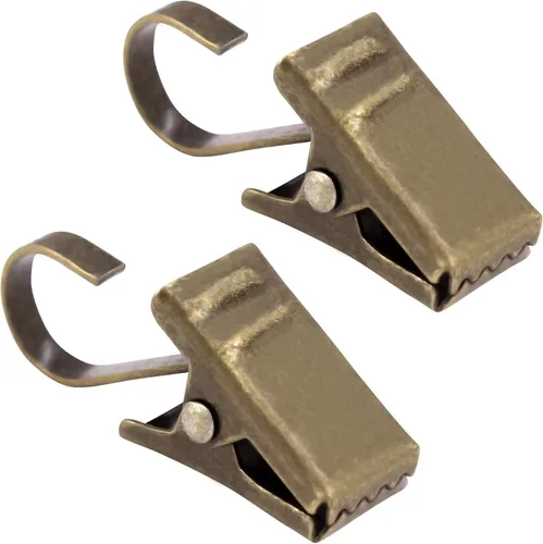Vista 12 de BIHRTC Paquete de 25 mini clips para cortinas, ganchos para cortinas, clips para varillas, clips para luces, ganchos en S de acero inoxidable