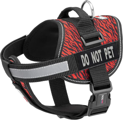 Vista 24 de Dogline Arnés de chaleco para perros y 2 parches extraíbles para no mascotas, XS/de 15 a 19 pulgadas, verde
