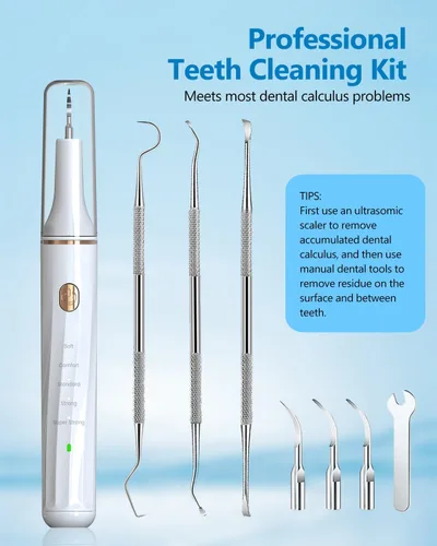 Vista 7 de Hansaplast Removedor de placa para dientes, limpieza de dientes de perro, herramientas dentales para eliminar el sarro y las manchas, seguro