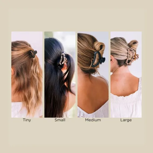 Vista 6 de TELETIES - Pinza para cabello media abierta - Para cabello de fino a medianamente grueso - Agarre fuerte, dientes flexibles, diseño de recorte