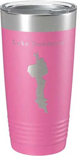 Vista 12 de Lake Dunmore Map Tumbler Travel Mug Insulated Laser Engraved Coffee Cup Vermont 20 oz Black