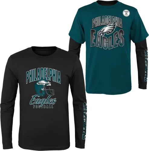 Vista 11 de NFL Conjunto de 3 Camisetas y Camisas de Manga Larga para Niños y Jóvenes 8-20, Colores del Equipo del Día del Juego