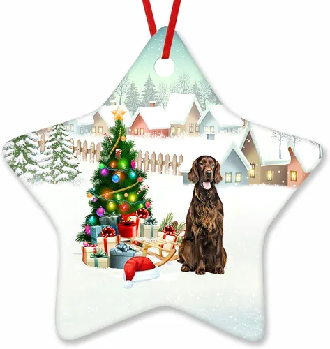 Vista 45 de Prezzy Airedale Terrier - Adorno para decoración de árbol de Navidad, regalos lindos para amantes de los perros, para familiares y amigos, nuevo