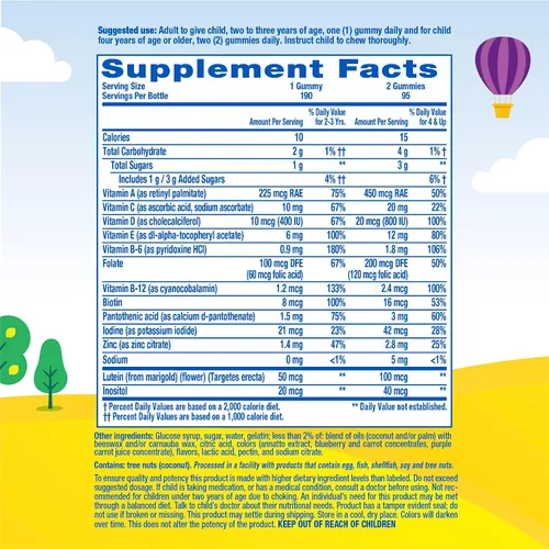 Vista 2 de L'il Critters Gummy Vites Multivitaminas Diarias para Niños Sabores de Frutas Surtidos para Edades 2+ Niños Pequeños y Niños, Vitamina Gomosa
