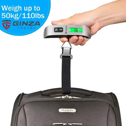 Vista 7 de GinzaTravel Báscula electrónica de equipaje de 110 libras de alta precisión para viajes, básculas colgantes digitales de 110.2 lbs