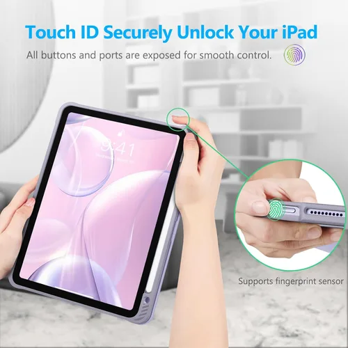 Vista 9 de Fintie - Funda SlimShell para iPad Air de 11 pulgadas M3 (2025) / M2 (2024), iPad Air de 5ª generación (2022) / 4ª generación (2020) de 10.9