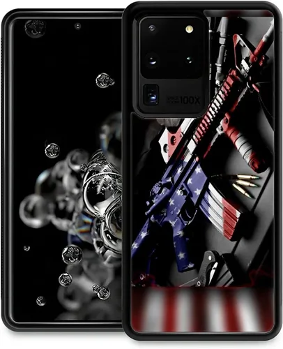 Vista 58 de Funda compatible con Samsung Galaxy S20, diseño de bandera estadounidense con diseño de tiro con arco al aire libre, a prueba de golpes Tiro