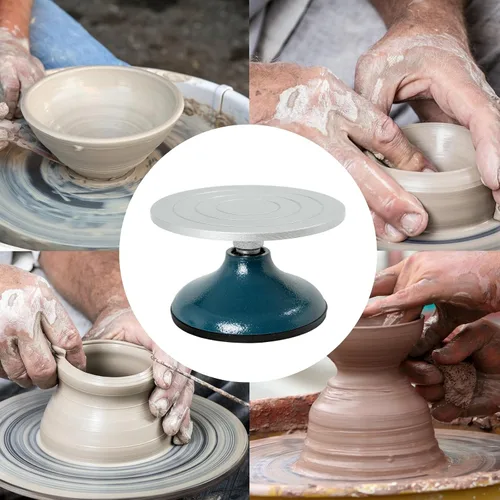 Vista 2 de DUPDMKIN Rueda de bandas de metal de 7 pulgadas para cerámica, rueda de cerámica resistente para adultos con rodamientos de bolas, tocadiscos