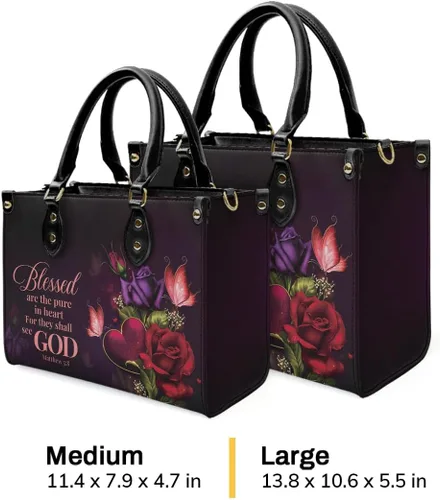 Vista 8 de Bolsos de Cuero Jesuspirit para Mujeres - Bolsos de Biblia, Bolso Religioso - Regalos Cristianos para Mujeres - Regalos del Día de la Madre