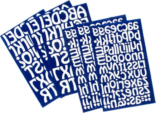 Vista 5 de S.E.I - Letras termoadhesivas de 1 1/2 pulgadas, paquete de letras geniales transferencias de calor, color azul