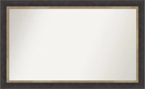 Vista 136 de Amanti Art Espejo personalizado, espejo de baño negro Astor, espejo de pared o espejo de tocador de baño sobre el fregadero (25 x 25 pulgadas)