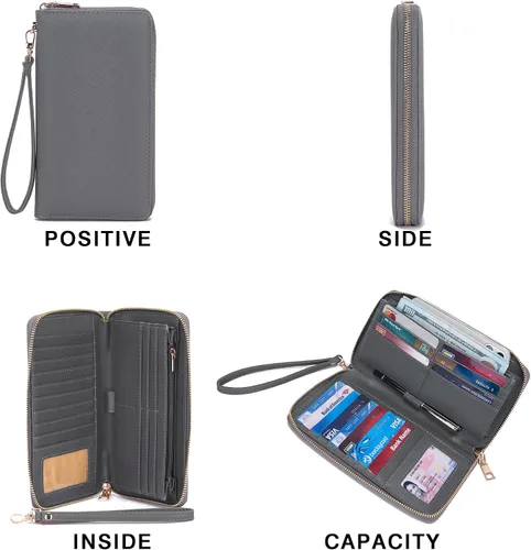 Vista 7 de YZAOLL Bolsos para mujer de cuero sintético, medianos y grandes, bolso de hombro, cartera, juego de bolso de mano y billetera