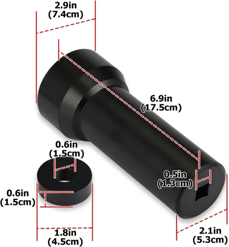 Vista 2 de WeiSen 2 1/4" Herramienta de enchufe de llave de piñón del eje principal compatible con Harley Twin Cam 2007-UP