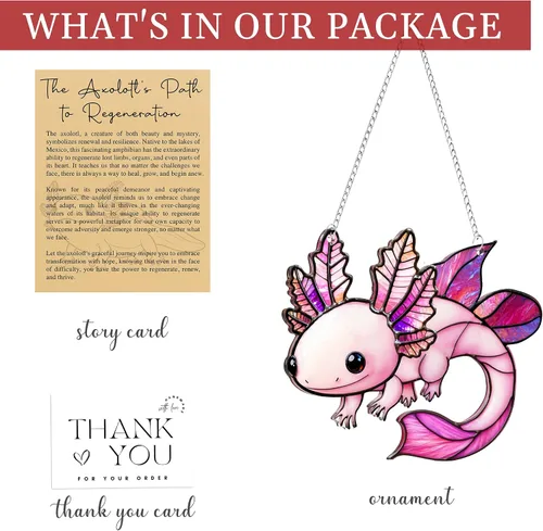 Vista 6 de Axolotl - Adorno de Navidad, adornos de playa para árbol, regalo de tortuga marina para mujeres, regalos de playa para mujeres, ideas de relleno