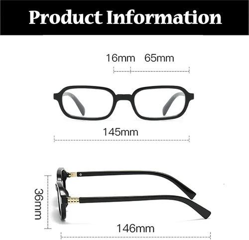 Vista 3 de LJCZKA Lentes rectangulares con bloqueo de luz azul para mujeres y hombres, lentes retro con marco cuadrado pequeño antifatiga ocular