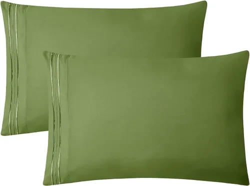 Vista 55 de Clara Clark Fundas de almohada de tamaño estándar – Funda de almohada ultra suave, fundas de almohada de microfibra ligera tamaño Queen – Juego de 2