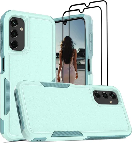 Vista 61 de Jeylly Funda compatible con Samsung Galaxy A12, Samsung Galaxy A12 con protector de pantalla de vidrio templado, protección contra caídas de grado