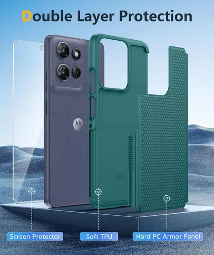 Vista 965 de FNTCASE Funda para iPhone 17 Pro: Fundas delgadas translúcidas de color azul claro compatibles con MagSafe, protección completa de la cámara