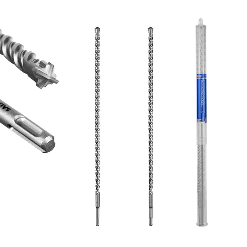 Vista 26 de SALI 10 brocas de martillo giratorio SDS Plus de 1/2 x 6 pulgadas, kit de broca para hormigón, material de carburo de doble rosca de tipo cruzado