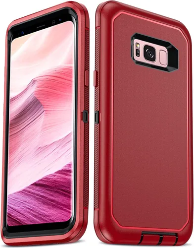 Vista 11 de LeYi Funda compatible con Galaxy S8 Plus: funda de protección 3 en 1 de cuerpo completo a prueba de golpes, de goma, resistente, resistente, a