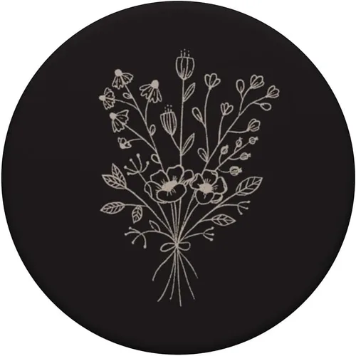 Vista 3 de PopSockets PopSockets intercambiables con diseño de flores silvestres beige arena bronceada