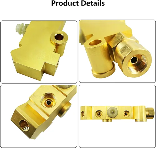 Vista 4 de Válvula de Combinación-Dosificación de Latón PV4, Sistema de Frenos de Disco-Disco PV71 172-1361 Compatible con Ford Chevy Mopar, Válvula