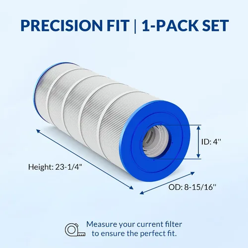 Vista 2 de Cartuchos de filtro de piscina CS100 mejorados, compatibles con Jandy CS100, PJANCS100, tela resistente de 5 onzas para una filtración y durabilidad