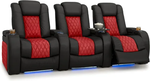Vista 117 de Seatcraft Asiento de cine en casa Diamante Marrón Reclinable Individual