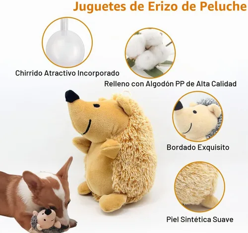 Vista 4 de CPYOSN Juguetes Chirriantes para Perros, Juguetes de Peluche Rellenos Crujientes Duraderos para Masticar para Perros, para la Dentición