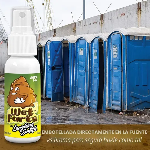 Vista 4 de Laughing Smith - Pedos Húmedos - Spray Apestoso Potente - Hedor Extra Fuerte - Regalos de Broma y Bromas Divertidísimas para Adultos o Niños