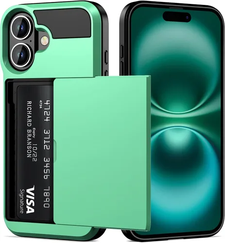 Vista 21 de Vofolen Funda para iPhone 16 con tarjetero y cartera