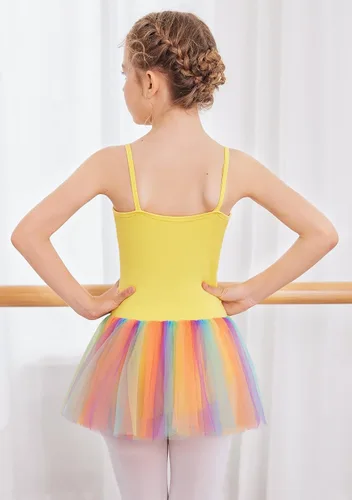 Vista 7 de Zaclotre Leotardo de lentejuelas para niñas pequeñas, leotardos de ballet con correa brillante, vestido tutú, traje de bailarina, disfraz de baile