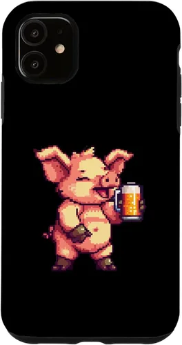 Vista 6 de iPhone 12 mini Pig Beer Party Comic Gamer Case