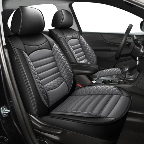 Vista 19 de Fundas de asiento de auto para Ford Fusion 2010-2020: juego completo de fundas protectoras de asiento impermeables de piel sintética compatible