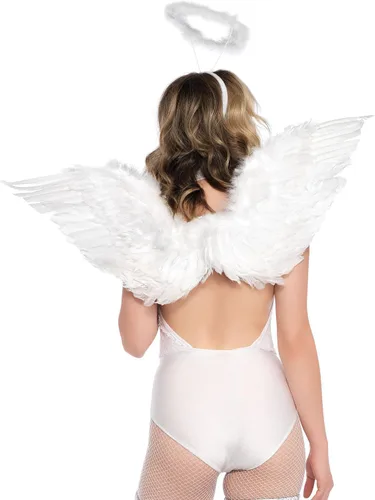 Vista 6 de Leg Avenue – Disfraz de ángel para mujer, con accesorios