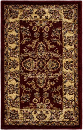 Vista 2 de Unique Loom Voyage Collection - Alfombra de área Reddington (2' x 3' 1" Rectángulo Rojo/Crema)